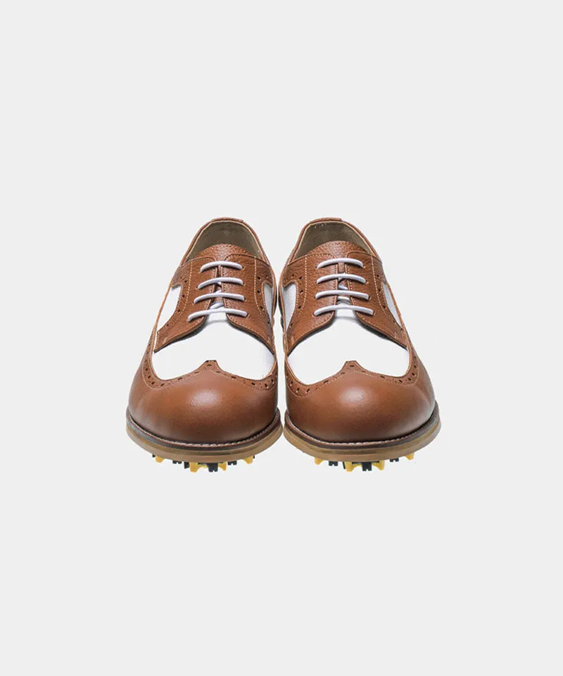 ALL CLASSIC Golf Noble Derby Classic Golf Shoes - Light Brown