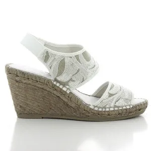 Calzanor 1304 White Slingback Espadrilles