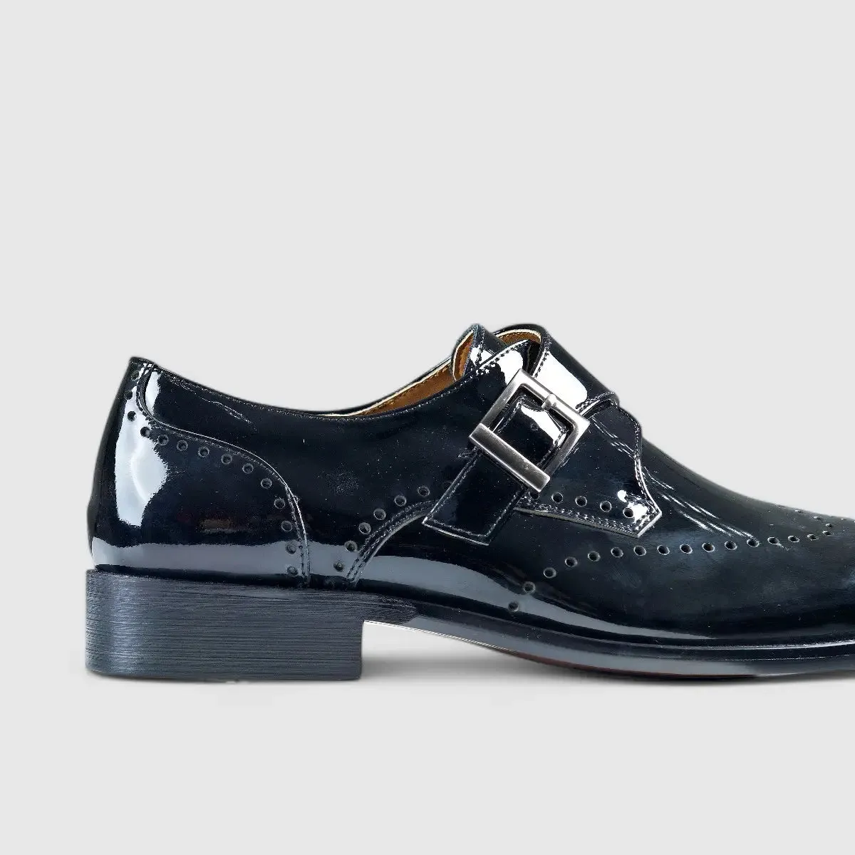 Fabino Dress Single Monk Strap Black  M3220051