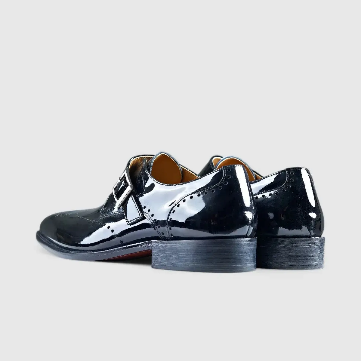 Fabino Dress Single Monk Strap Black  M3220051
