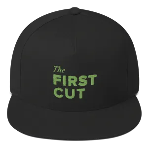 First Cut Golf Podcast Logo Embroidered Flat Bill Hat