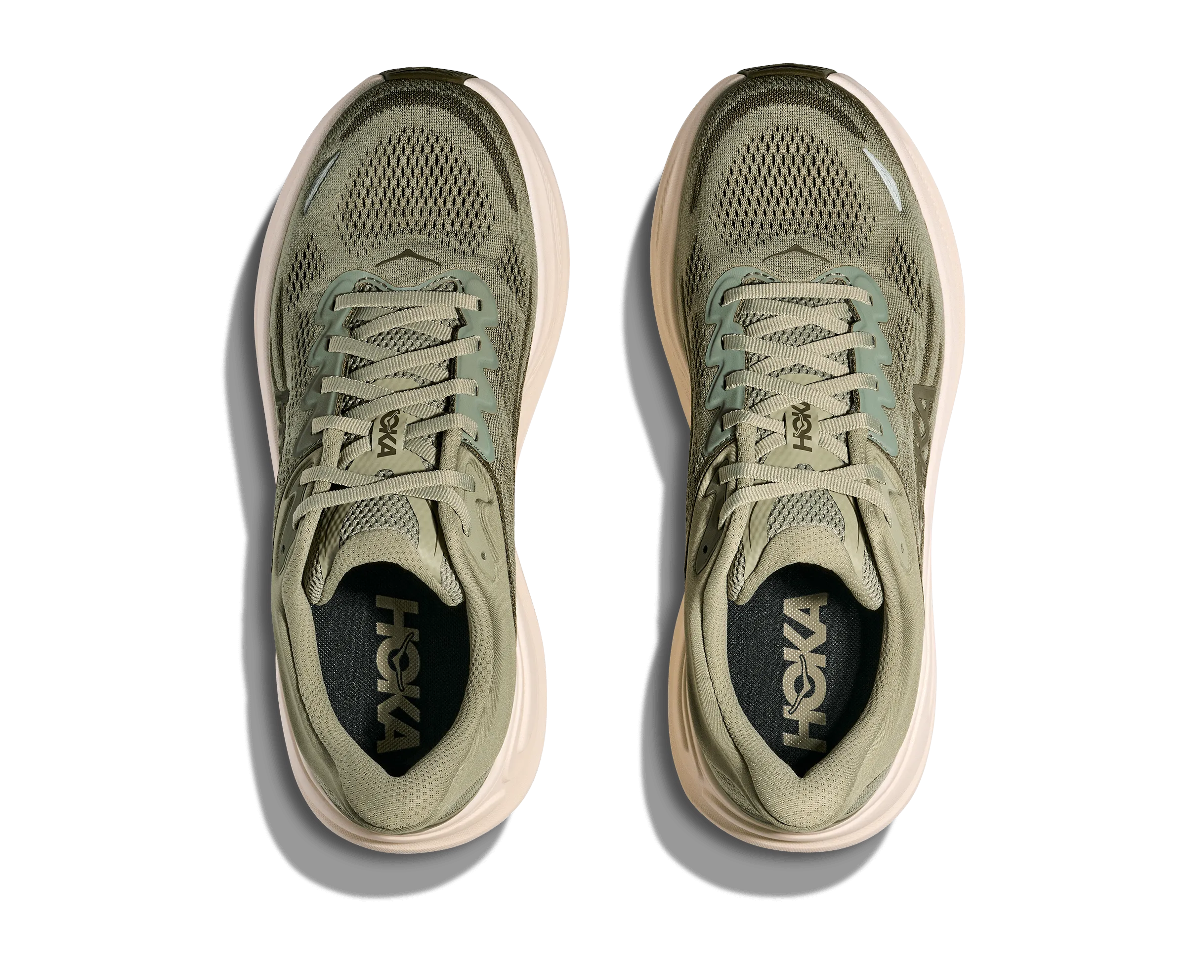 Hoka Men's Bondi 9 Running Shoes- Sea Moss/ Eucalyptus