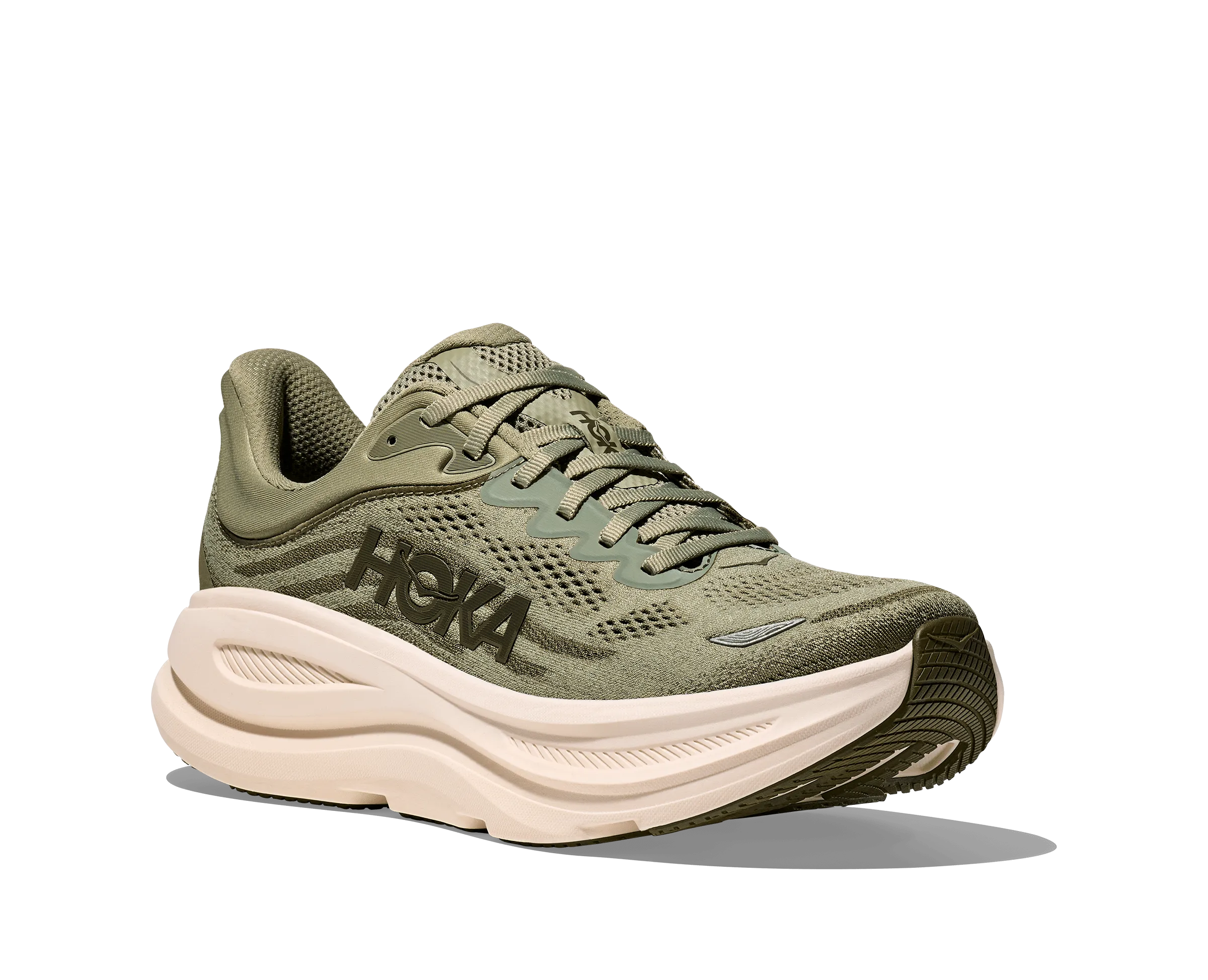 Hoka Men's Bondi 9 Running Shoes- Sea Moss/ Eucalyptus