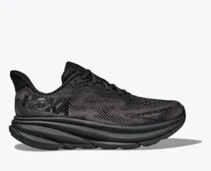 Hoka Women's Clifton 9 Running Shoes- Black