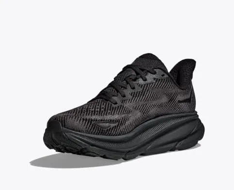 Hoka Women's Clifton 9 Running Shoes- Black