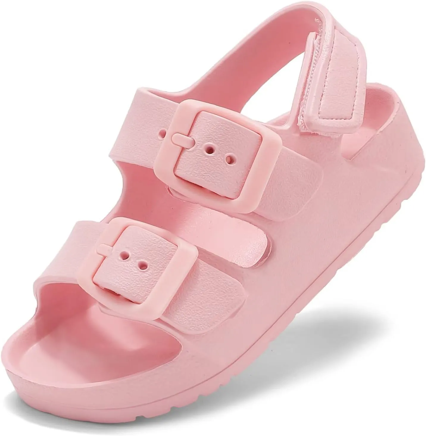 Kids Slides Sandals Double Buckle Adjustable Boys Girls