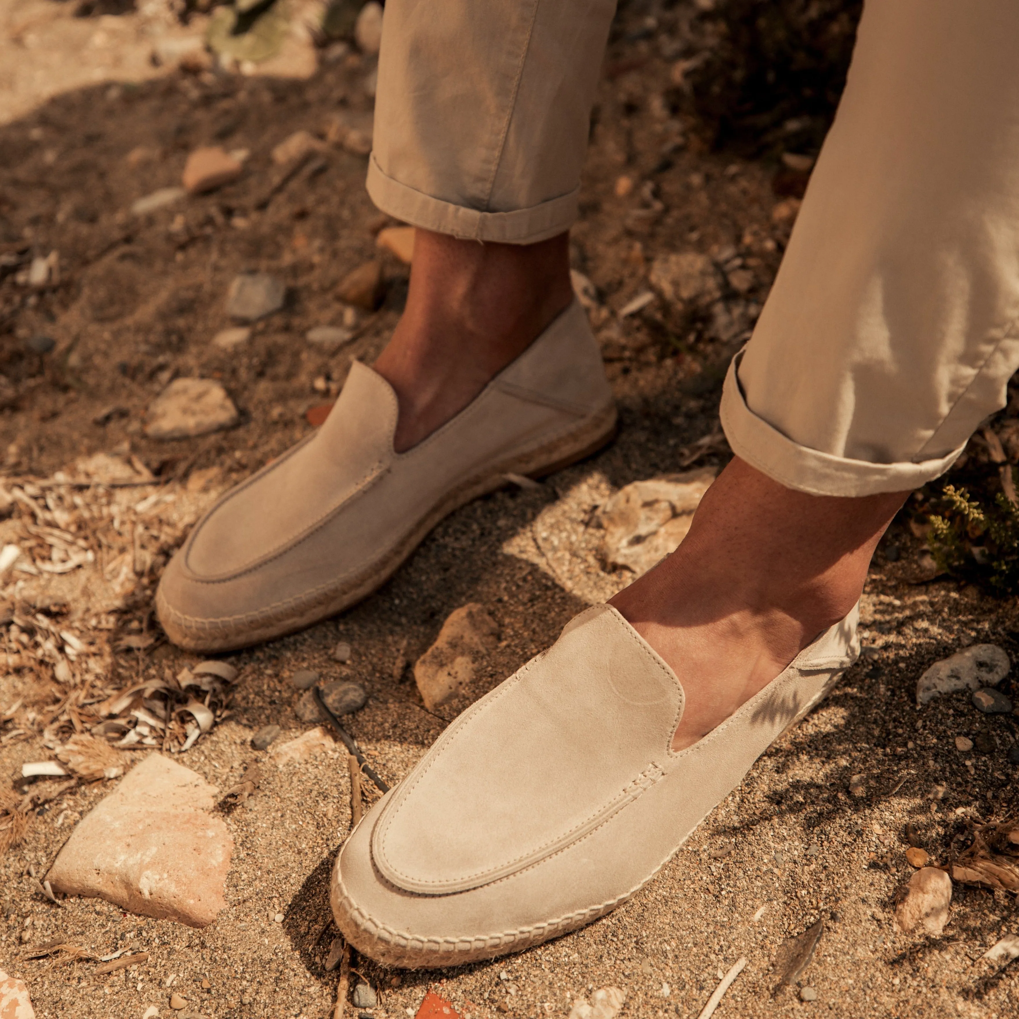 Luxury Men's Espadrilles Mocassin Orlando Grey Genuine Suede
