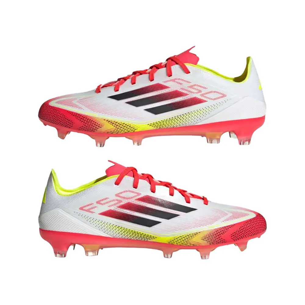 Men's F50 Pro FG Soccer Cleat - Cloud White/Core Black/Solar Yellow - Regular (D)
