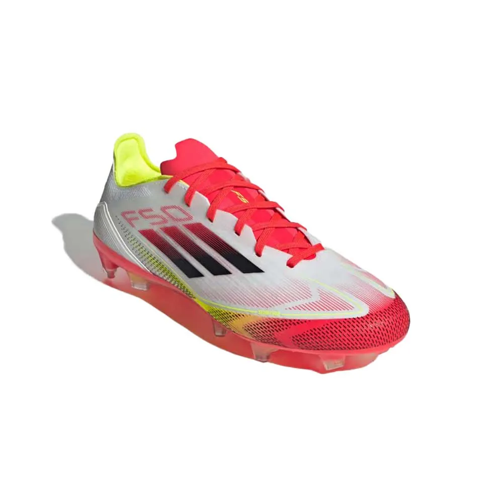 Men's F50 Pro FG Soccer Cleat - Cloud White/Core Black/Solar Yellow - Regular (D)