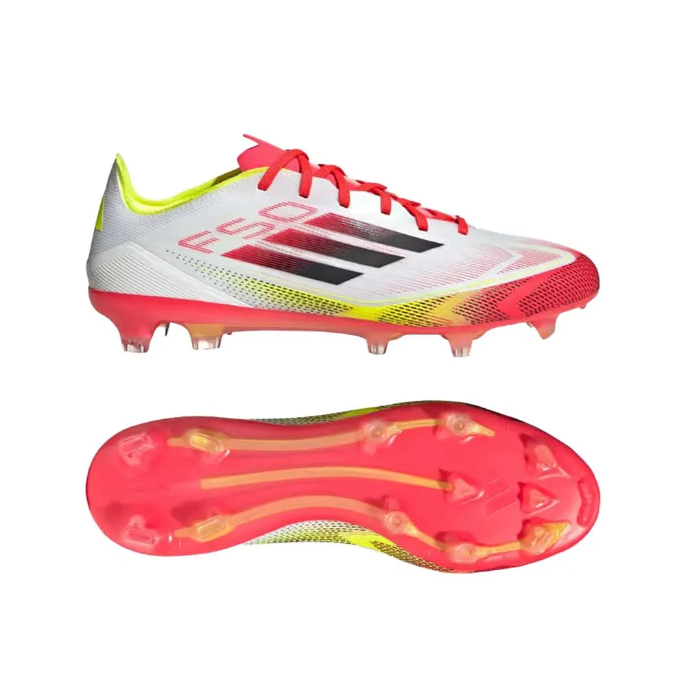 Men's F50 Pro FG Soccer Cleat - Cloud White/Core Black/Solar Yellow - Regular (D)