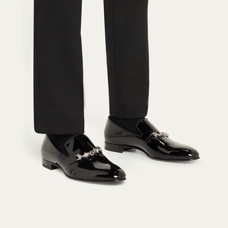 Men's Patent Leather Slip-On Loafers