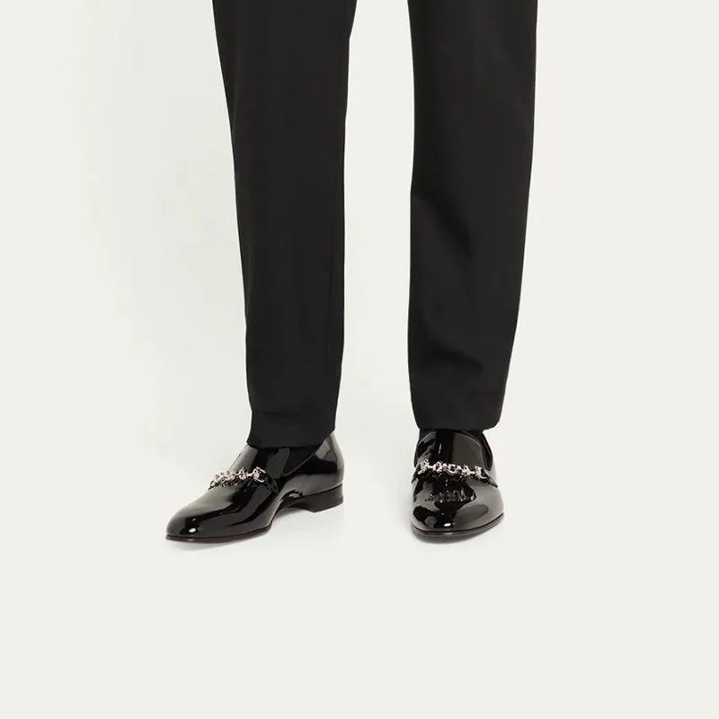 Men's Patent Leather Slip-On Loafers