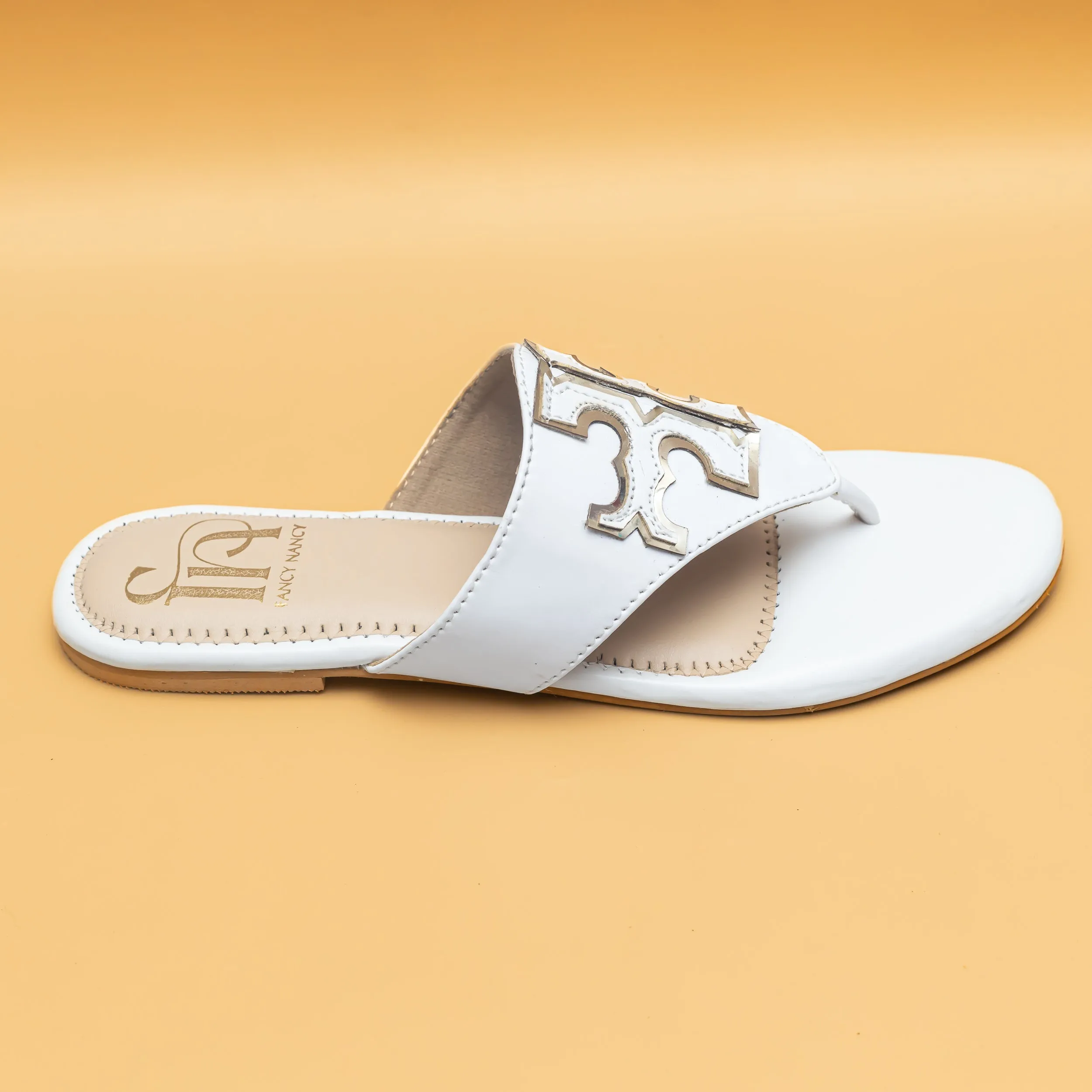 Metallic Detail Flat - White