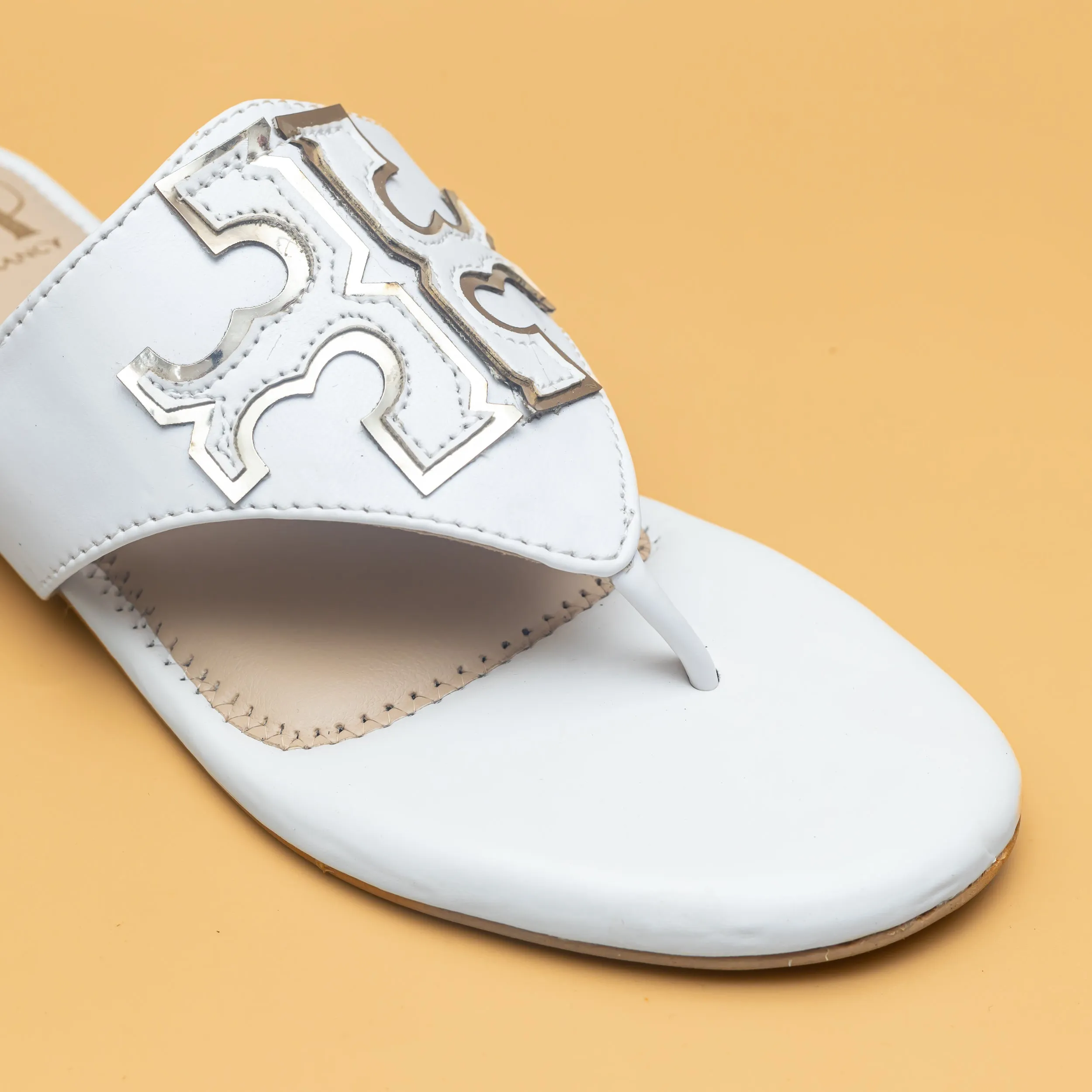 Metallic Detail Flat - White