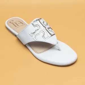 Metallic Detail Flat - White