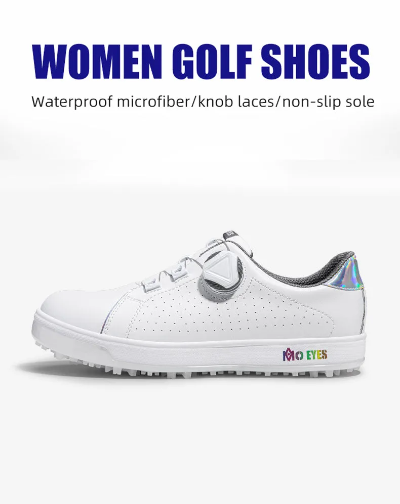 MOEYES M22XZ09 new fashion golf shoes 6.5 size spike less waterproof golf shoes