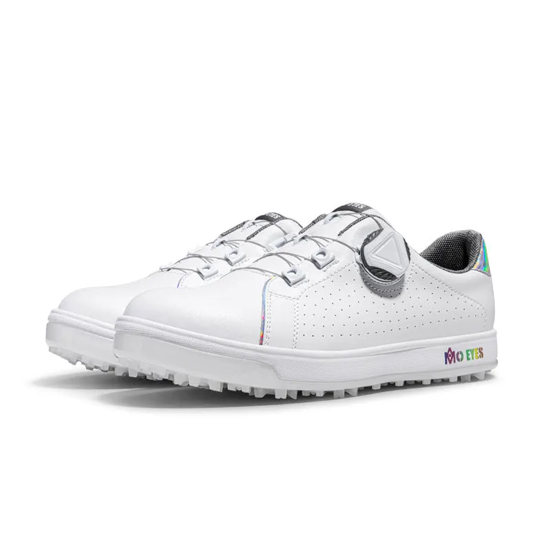 MOEYES M22XZ09 new fashion golf shoes 6.5 size spike less waterproof golf shoes
