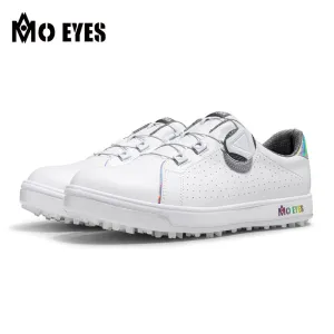 MOEYES M22XZ09 new fashion golf shoes 6.5 size spike less waterproof golf shoes