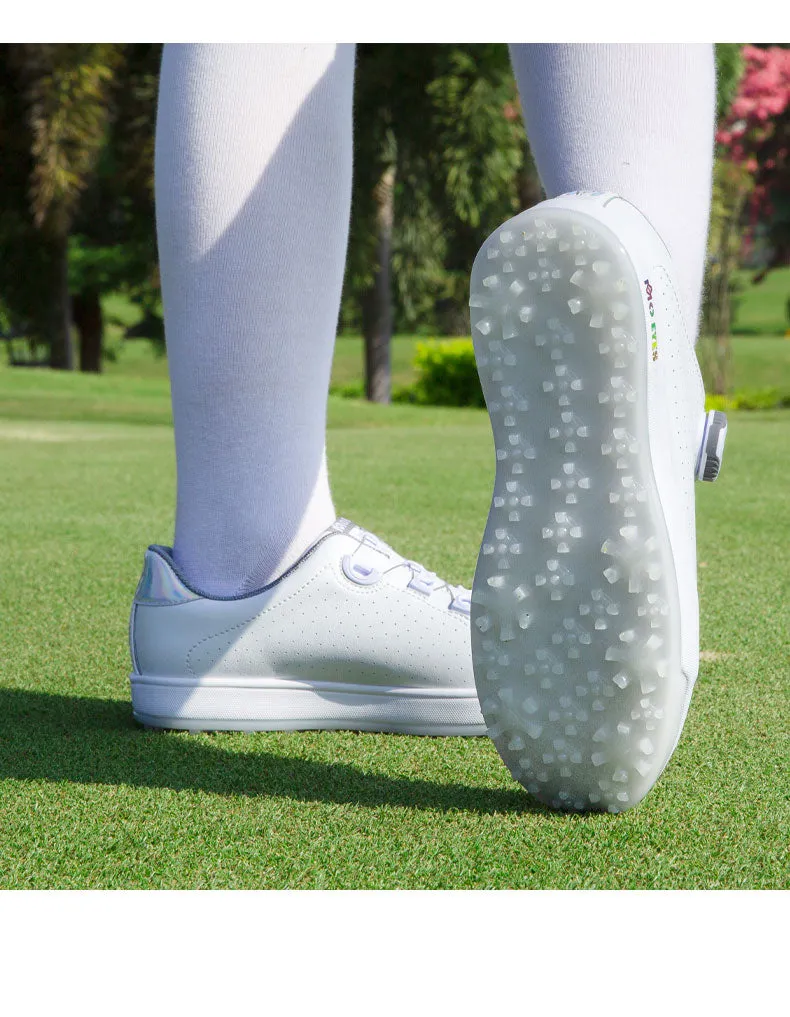 MOEYES M22XZ09 new fashion golf shoes 6.5 size spike less waterproof golf shoes
