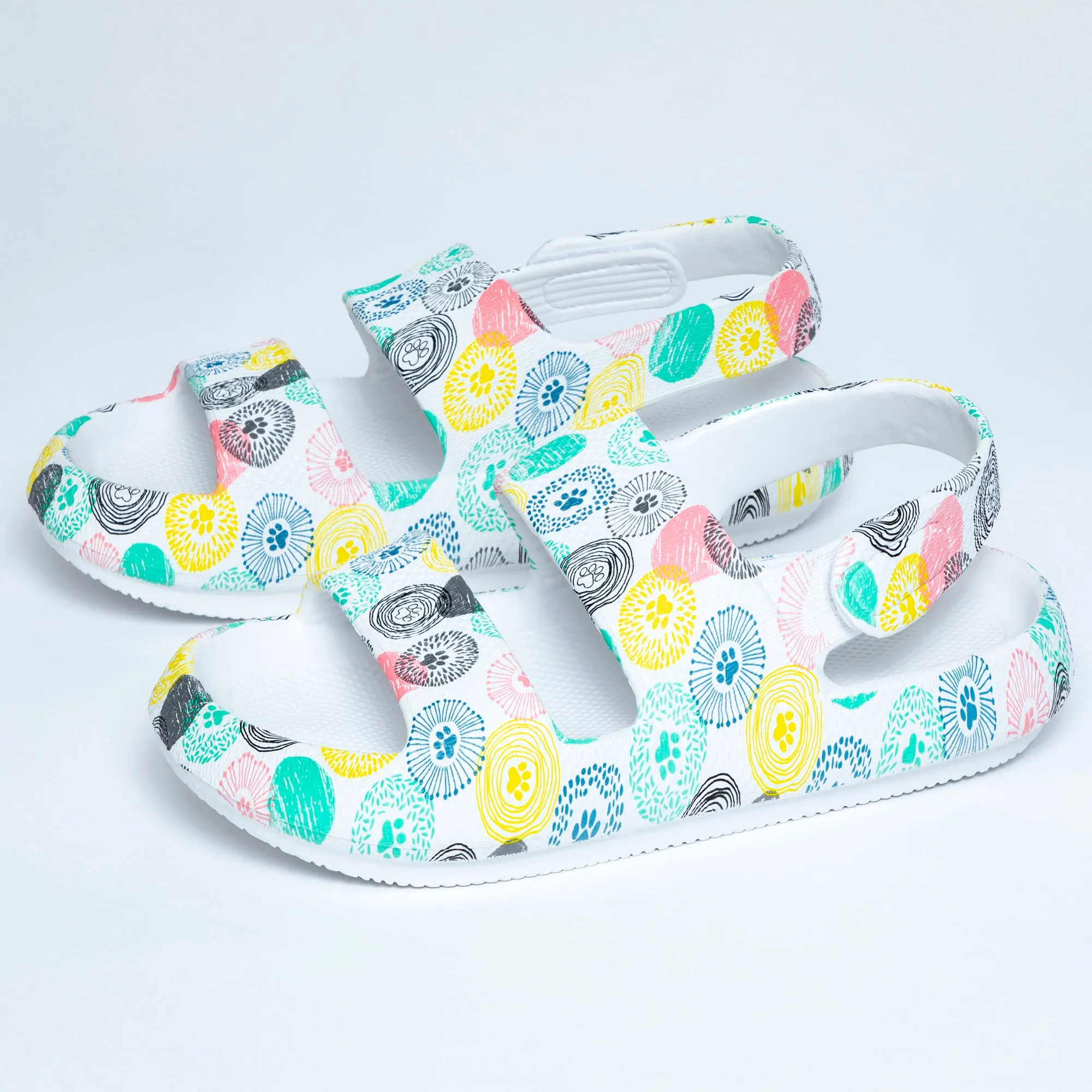 Paw Print Pillow Slingback Sandals